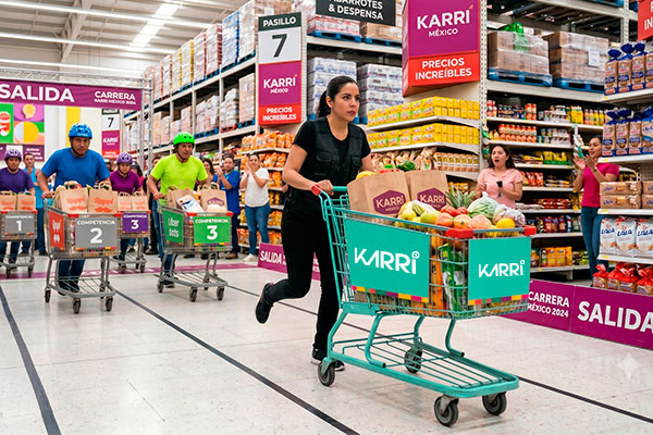 Comparativa visual de plataformas de shopper en México 2026: KARRI México vs Boosmap vs Zubale vs 99minutos — ganancias, requisitos y ciudades